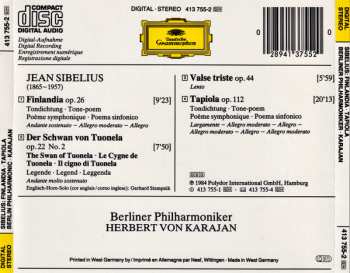 CD Berliner Philharmoniker: Finlandia • Valse Triste • Tapiola • Der Schwan Von Tuonela = The Swan Of Tuonela