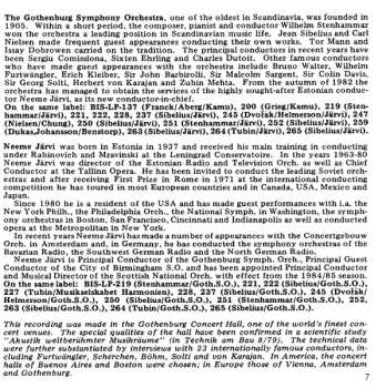 CD Göteborgs Symfoniker: Symphony Nr. 1 E Minor Op. 39 / Finlandia Op. 26:7