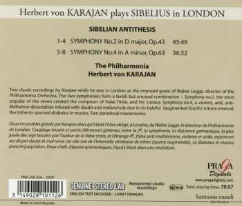 CD Herbert von Karajan: Symphonies No.2, Op.43, No.4 Op.63