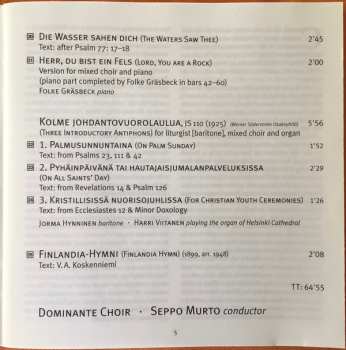 CD Jean Sibelius: Saarella Palaa; Fire On The Island (Choral Music By Jean Sibelius)