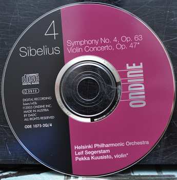 4CD/Doos Jean Sibelius: Sibelius Complete Symphonies • Violin Concerto • Finlandia