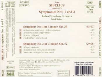 CD Jean Sibelius: Symphonies Nos. 1 And 3