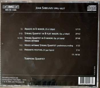 CD Jean Sibelius: String Quartets (1890-1922)