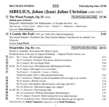 CD Jean Sibelius: The Wood-Nymph, Op.15