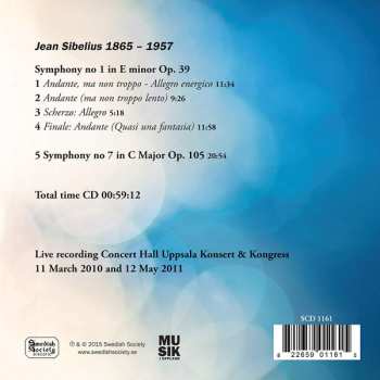CD Jean Sibelius: Symfoni Nr 1 & 7