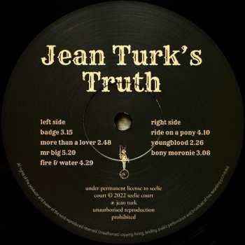 LP Jean Turk's Truth: Live In Northampton 1976 LTD