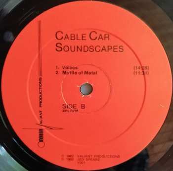 CD Jed Speare: Cable Car Soundscapes
