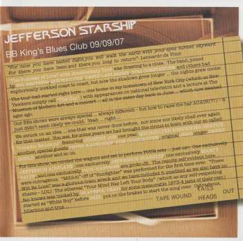3CD/Doos Jefferson Starship: BB Kings Blues Club Ny 2007 Mick's Picks Volume 4