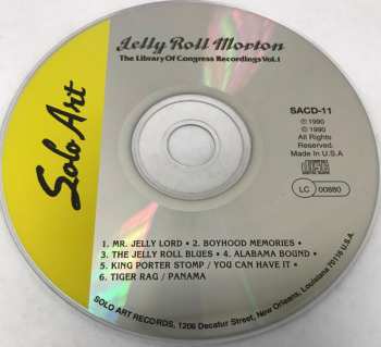 CD Jelly Roll Morton: The Library Of Congress Recordings Vol. 1