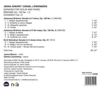 CD Jenna Sherry: Sonatas For Violin And Piano