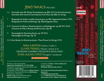 CD Nina Karmon: Piano Concerto / Rhapsody For Violin / Passacaglia / Serenade / Three Pieces For Strings
