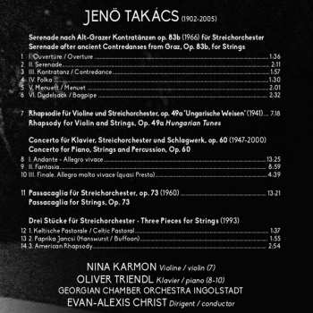 CD Nina Karmon: Piano Concerto / Rhapsody For Violin / Passacaglia / Serenade / Three Pieces For Strings