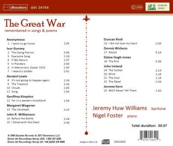 CD Jeremy Huw Williams: The Great War Remembered In Songs And Poems