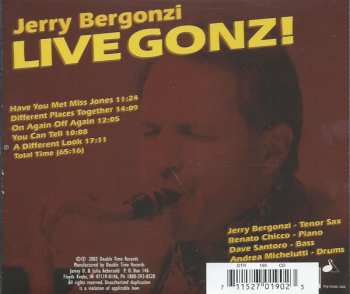 CD Jerry Bergonzi: Live GONZ!