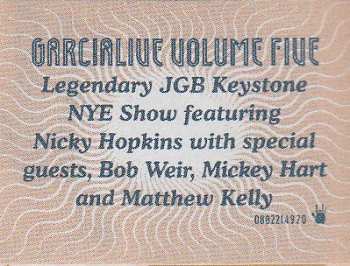 2CD The Jerry Garcia Band: GarciaLive Volume Five (December 31st 1975 Keystone Berkeley)