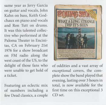 3CD The Jerry Garcia Band: La Paloma Theater 1976