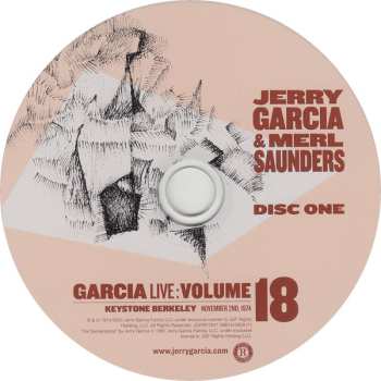 2CD Jerry Garcia: GarciaLive Volume 18 : November 2nd 1974, Keystone Berkeley, Berkeley, CA