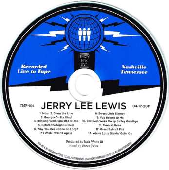 CD Jerry Lee Lewis: Live At Third Man Records