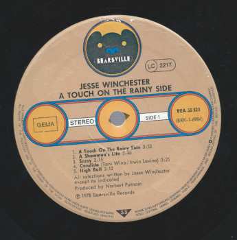 LP Jesse Winchester: A Touch On The Rainy Side