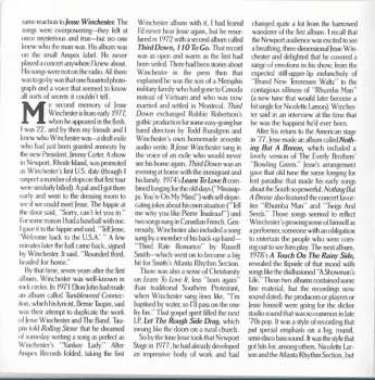 CD Jesse Winchester: The Best Of