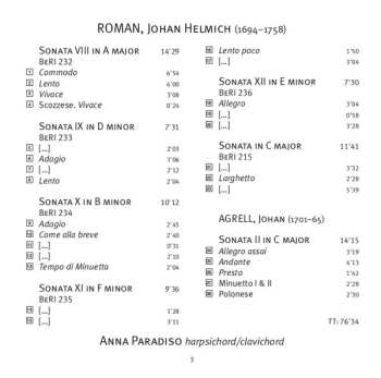 SACD Johan Helmich Roman: The 12 Keyboard Sonatas Nos 8-12
