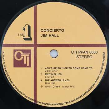 2LP Jim Hall: Concierto LTD