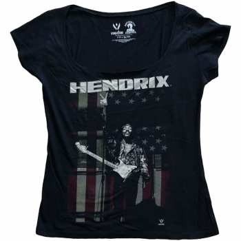 Merch Jimi Hendrix: Dames T-shirt Peace Flag 