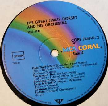 2LP Jimmy Dorsey And His Orchestra: The Great Jimmy Dorsey And His Orchestra 1935 - 1940