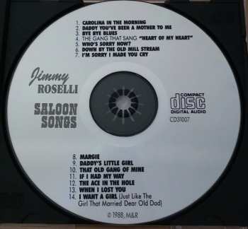 CD Jimmy Roselli: Saloon Songs