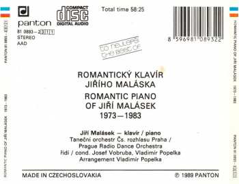 CD Jiří Malásek: Romantický Klavír Jiřího Maláska 1973-1983 (Romantic Piano Of Jiří Malásek 1973-1983)