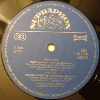 LP Ivan Jirko: Symphonic Overture / La Partenza Della Primavera / Nenia / Serenata Giocosa (78 1)