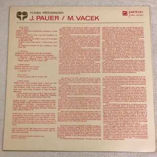 LP Jiří Pauer: Songs Of Love / Musica Poetica