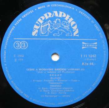 4LP/Doos Jiří Reinberger: České A Moravské Barokní Varhany (4xLP + BOX + BOOKLET)