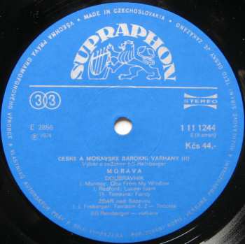 4LP/Doos Jiří Reinberger: České A Moravské Barokní Varhany (4xLP + BOX + BOOKLET)