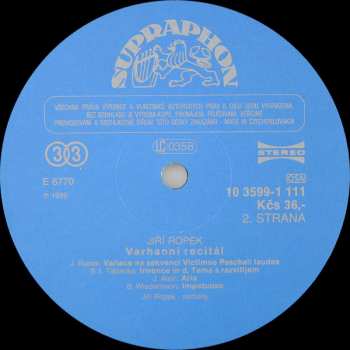 LP Jiří Ropek: Organ Recital