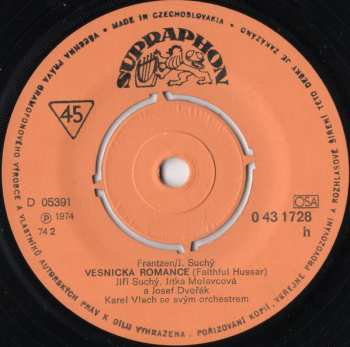 SP Jiří Suchý: Vesnická Romance • Slečna V Sedmý Řadě