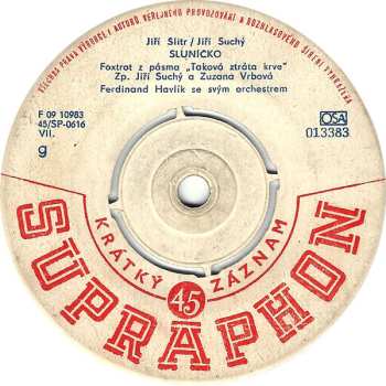 Album Jiří Suchý: Sluníčko / Marnivá Sestřenice
