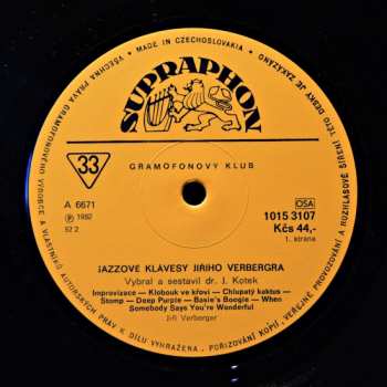 LP Jiří Verberger: Jazzové Klávesy