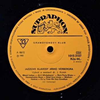 LP Jiří Verberger: Jazzové Klávesy