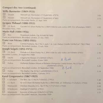 2CD Pablo De Sarasate: The Great Violinists: Recordings From 1900 - 1913