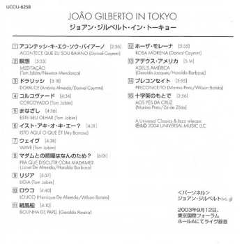 CD João Gilberto: João Gilberto In Tokyo