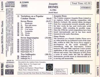 CD Jordi Masó: Piano Music: Seven Impromptus • Two Soliloquies