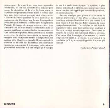 CD Jordi Masó: Piano Music: Seven Impromptus • Two Soliloquies