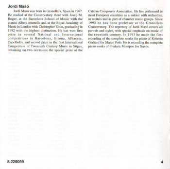 CD Jordi Masó: Piano Music: Seven Impromptus • Two Soliloquies