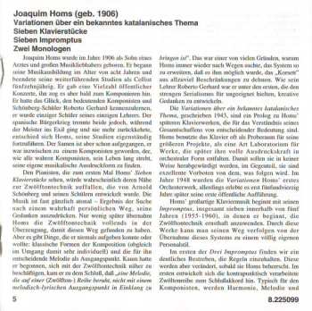 CD Jordi Masó: Piano Music: Seven Impromptus • Two Soliloquies