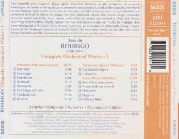 CD Joaquín Rodrigo: Complete Orchestral Works 1: Soleriana / Zarabanda Lejana Y Villacico