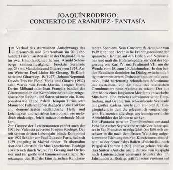 CD Joaquín Rodrigo: Concierto De Aranjuez. Fantasía Para Un Gentilhombre