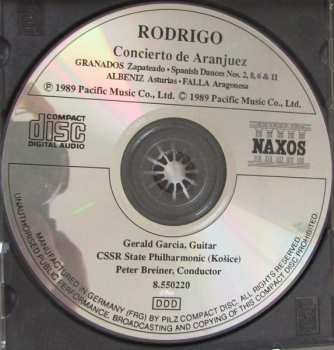 CD Joaquín Rodrigo: Concierto de Aranjuez