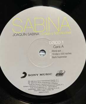 2LP Joaquín Sabina: 19 Días Y 500 Noches