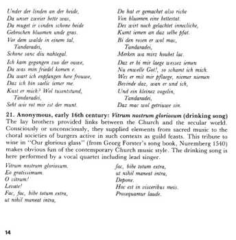CD Joculatores Upsalienses: Skogen, Flickan Och Flaskan = Woods, Women And Wine = Wald, Weib Und Wein